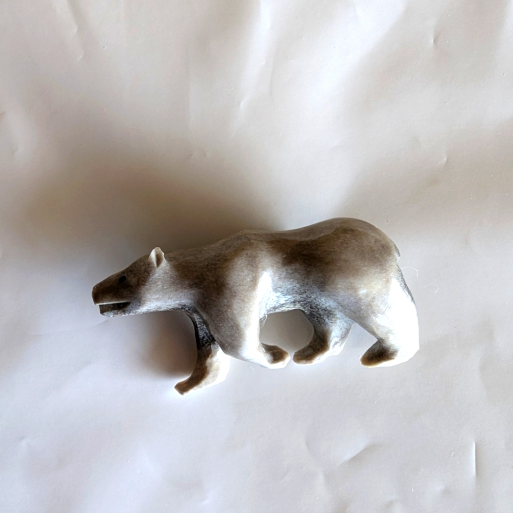Bone Polar Bear Pin